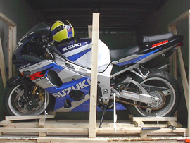 Pak Mail packaged Motorcycle